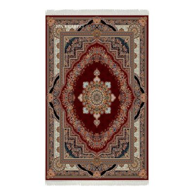 فرش ماشینی هیوا طرح کلاسیک R-110 لاکی ۷۰۰ شانه