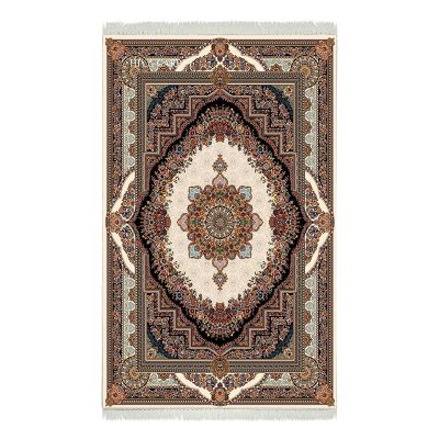 فرش ماشینی هیوا طرح کلاسیک C-110 کرم ۷۰۰ شانه