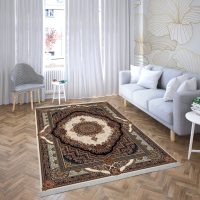 فرش ماشینی هیوا طرح کلاسیک C-110 کرم ۷۰۰ شانه