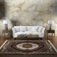 فرش ماشینی هیوا طرح کلاسیک C-110 کرم ۷۰۰ شانه