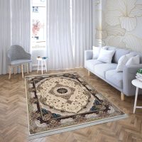 فرش ماشینی هیوا طرح کلاسیک C-134 کرم ۷۰۰ شانه