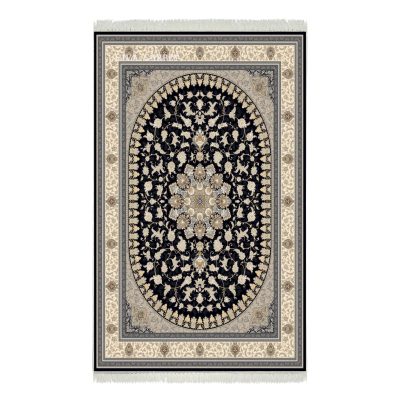 فرش ماشینی هیوا طرح لایت 901-N نقره ای ۷۰۰ شانه