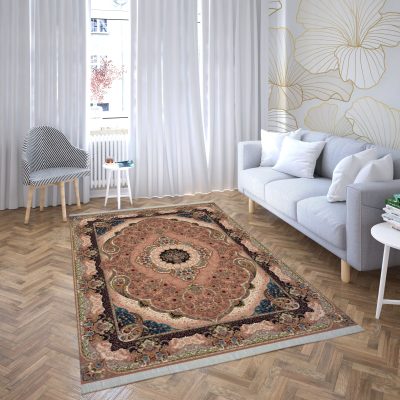 فرش ماشینی هیوا طرح کلاسیک BE-134 بژ ۷۰۰ شانه