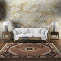 فرش ماشینی هیوا طرح کلاسیک BE-134 بژ ۷۰۰ شانه