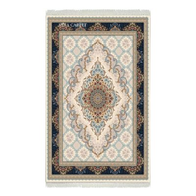 فرش ماشینی هیوا طرح کلاسیک C-131 کرم ۷۰۰ شانه