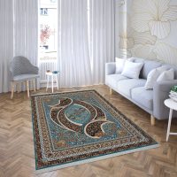 فرش ماشینی هیوا طرح کلاسیک B-133 آبی ۷۰۰ شانه