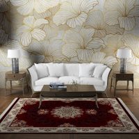 فرش ماشینی هیوا طرح کلاسیک R-135 لاکی ۷۰۰ شانه