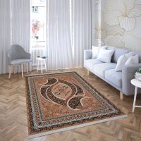 فرش ماشینی هیوا طرح کلاسیک BE-133 بژ ۷۰۰ شانه