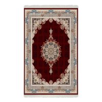 فرش ماشینی هیوا طرح کلاسیک R-132 لاکی ۷۰۰ شانه