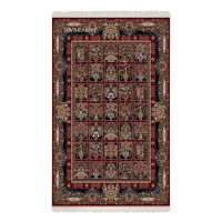 فرش ماشینی هیوا طرح کلاسیک R-136 لاکی ۷۰۰ شانه
