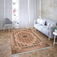 فرش ماشینی هیوا طرح کلاسیک BE-137 بژ ۷۰۰ شانه