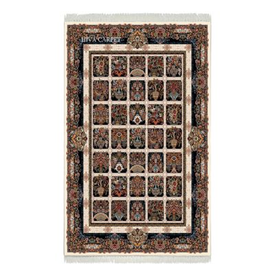 فرش ماشینی هیوا طرح کلاسیک C-136 کرم ۷۰۰ شانه