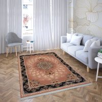 فرش ماشینی هیوا طرح کلاسیک BE-135 بژ ۷۰۰ شانه