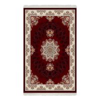 فرش ماشینی هیوا طرح کلاسیک R-135 لاکی ۷۰۰ شانه