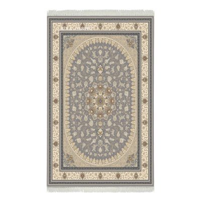 فرش ماشینی هیوا طرح لایت 901-S نقره ای ۷۰۰ شانه