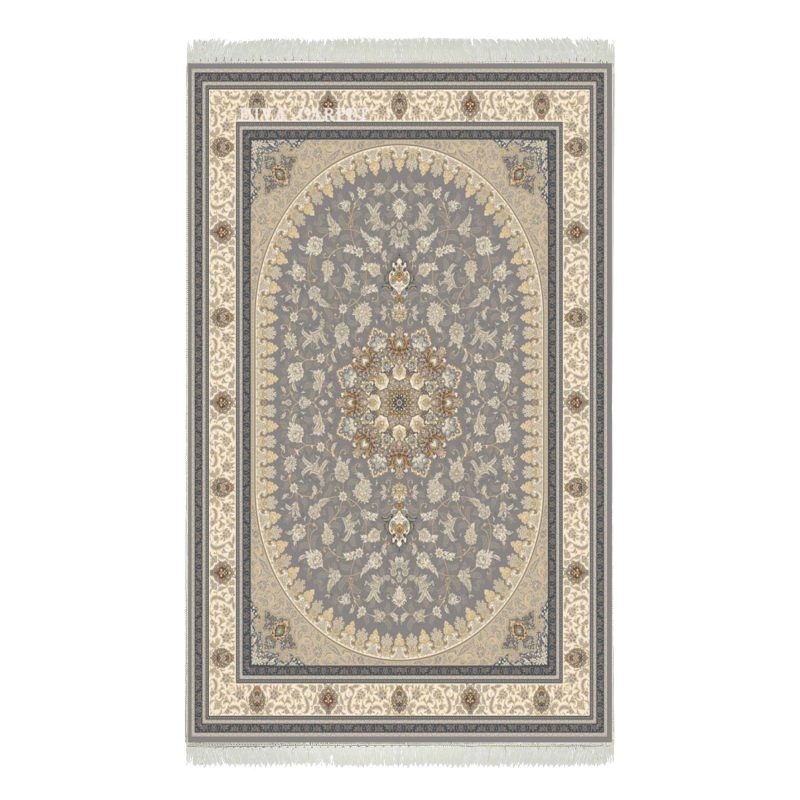 فرش ماشینی هیوا طرح لایت 901-S نقره ای ۷۰۰ شانه