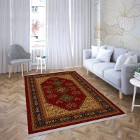 فرش ماشینی هیوا طرح بوستان R-502 لاکی ۷۰۰ شانه