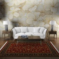 فرش ماشینی هیوا طرح بوستان R-503 لاکی ۷۰۰ شانه