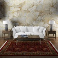 فرش ماشینی هیوا طرح بوستان R-505 لاکی ۷۰۰ شانه