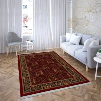 فرش ماشینی هیوا طرح بوستان R-505 لاکی ۷۰۰ شانه