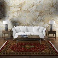 فرش ماشینی هیوا طرح بوستان R-509 لاکی ۷۰۰ شانه