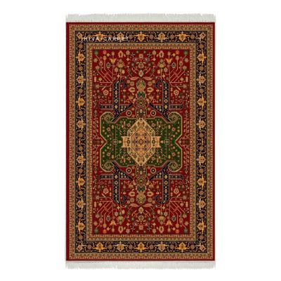 فرش ماشینی هیوا طرح بوستان R-510 لاکی ۷۰۰ شانه
