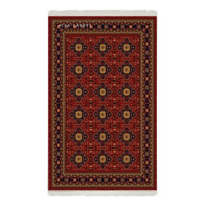 فرش ماشینی هیوا طرح بوستان R-514 لاکی ۷۰۰ شانه