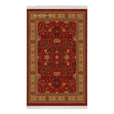 فرش ماشینی هیوا طرح بوستان R-515 لاکی ۷۰۰ شانه