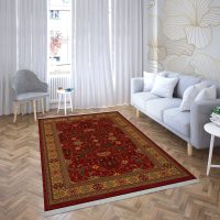 فرش ماشینی هیوا طرح بوستان R-515 لاکی ۷۰۰ شانه