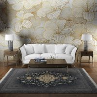 فرش ماشینی هیوا طرح طلاکوب S-2001 نقره ای 700 شانه