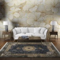 فرش ماشینی هیوا طرح طلاکوب S-2002 نقره ای 700 شانه