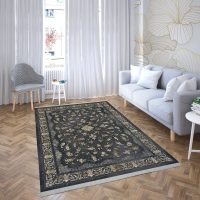فرش ماشینی هیوا طرح طلاکوب SM-2003 دودی ۷۰۰ شانه