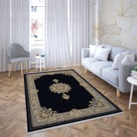 فرش ماشینی هیوا طرح طلاکوب 2006-N سرمه ای ۷۰۰ شانه