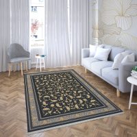فرش ماشینی هیوا طرح طلاکوب SM-2004 دودی ۷۰۰ شانه