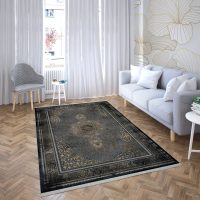 فرش ماشینی هیوا طرح طلاکوب SM-2010 دودی ۷۰۰ شانه