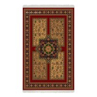 فرش ماشینی هیوا طرح بوستان R-533 لاکی ۷۰۰ شانه