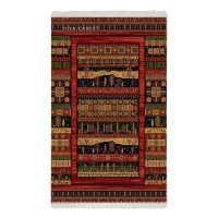 فرش ماشینی هیوا طرح بوستان R-520 لاکی ۷۰۰ شانه