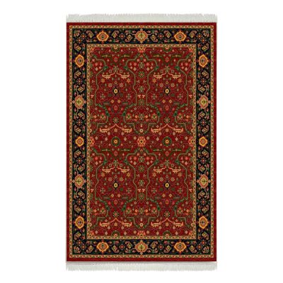 فرش ماشینی هیوا طرح بوستان R-521 لاکی ۷۰۰ شانه