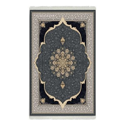 فرش ماشینی هیوا طرح طلاکوب SM-2007 دودی ۷۰۰ شانه