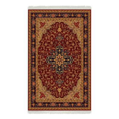فرش ماشینی هیوا طرح خزان 3-408 لاکی ۷۰۰ شانه