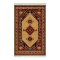 فرش ماشینی هیوا طرح خزان 1-409 بژ ۷۰۰ شانه