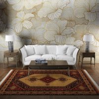فرش ماشینی هیوا طرح خزان 1-409 بژ ۷۰۰ شانه