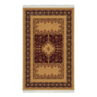 فرش ماشینی هیوا طرح خزان 1-410 بژ ۷۰۰ شانه