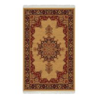 فرش ماشینی هیوا طرح خزان 1-411 بژ ۷۰۰ شانه