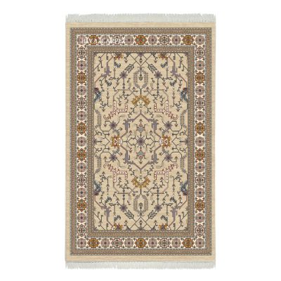 فرش ماشینی هیوا طرح نوین 2-601 بژ ۷۰۰ شانه