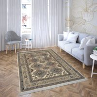 فرش ماشینی هیوا طرح نوین 5-603 کرم ۷۰۰ شانه