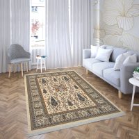 فرش ماشینی هیوا طرح نوین 5-606 کرم ۷۰۰ شانه