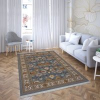 فرش ماشینی هیوا طرح نوین 3-608 دودی ۷۰۰ شانه