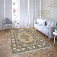 فرش ماشینی هیوا طرح لایت 906-BE بژ ۷۰۰ شانه