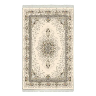 فرش ماشینی هیوا طرح لایت 902-C کرم ۷۰۰ شانه